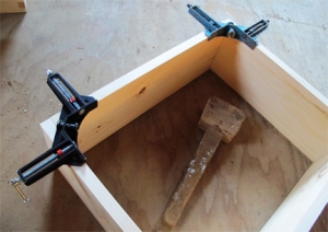 Angle Clamps and Mallet : Bee Box Assembling
