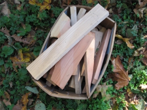 Wood to make bee hive mouse guards